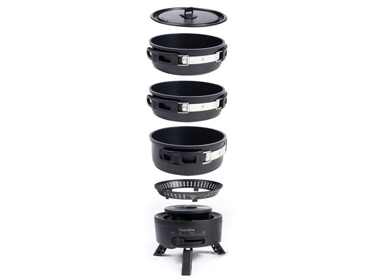 Skandika Rask hybride elektrische gasbarbecue - Black