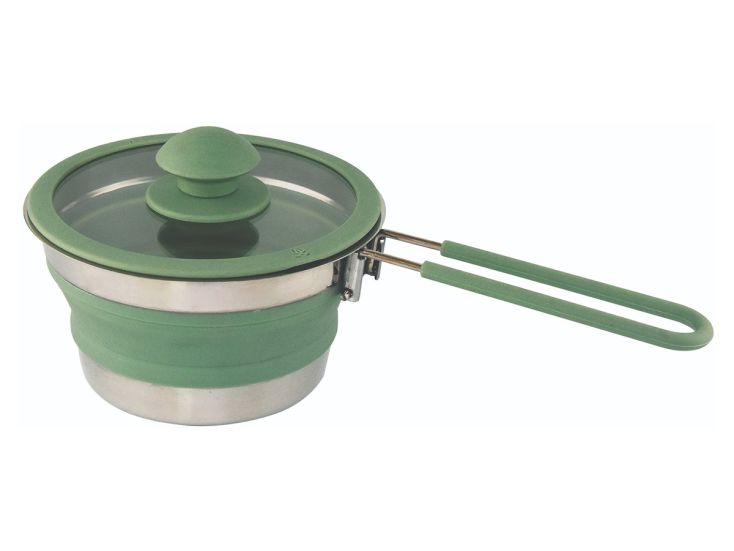 Eurotrail opvouwbare steelpan met grip - Green