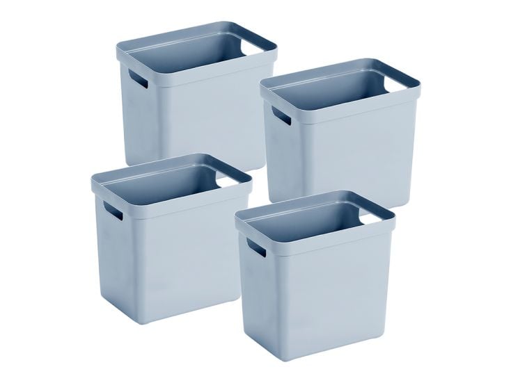 Sunware Sigma home set van 4 25L opbergbox - blauw