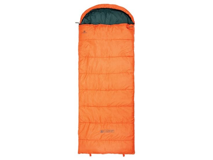 ACAMP Emery 220 x 85 cm slaapzak met capuchon - Orange