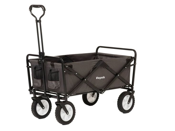 LifeGoods 70KG bolderkar 94L - Grey