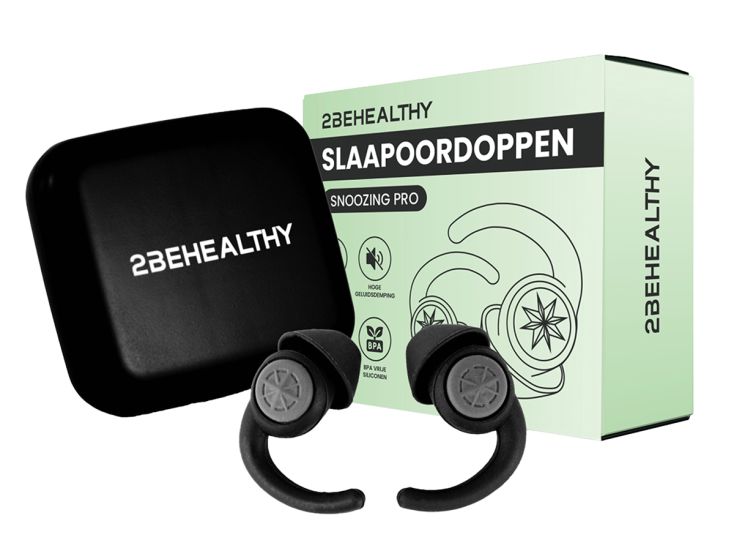 2BEHEALTHY 2-paar slaapoordoppen - Black