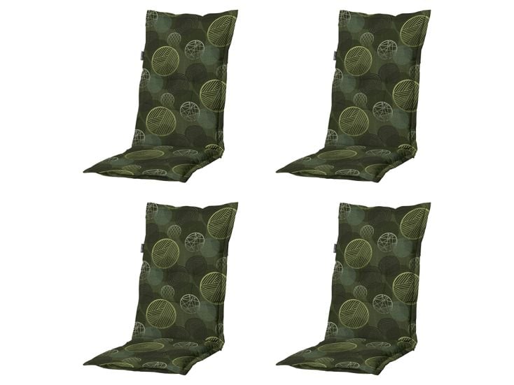 Madison Circle green Tuinstoelkussen - Set van 4