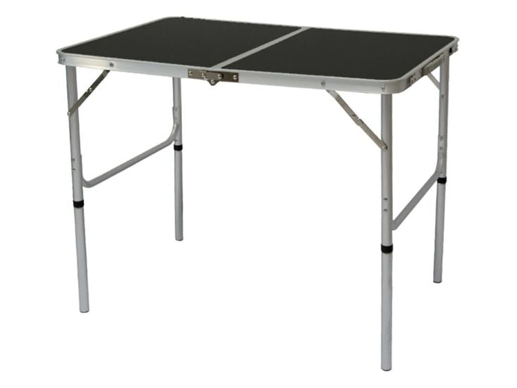 AMANKA 90x60 zilver aluminium kampeertafel in koffer