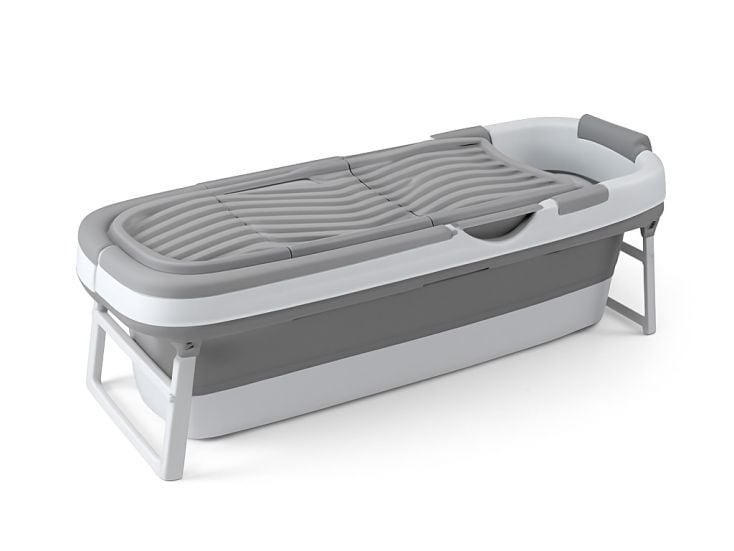 FlinQ opvouwbaar ligbad - Grey/White