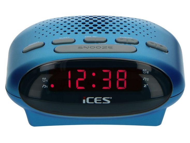 Ices ICR-210 FM wekkerradio - Blue
