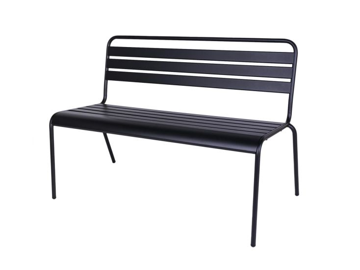 MaximaVida Max 120 cm zwart metalen tuinbank