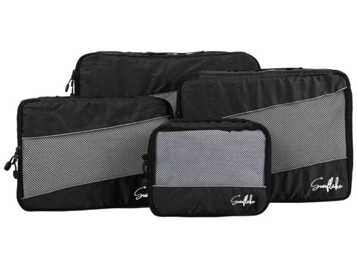 Sunflake set van 4 Packing Cubes - Black