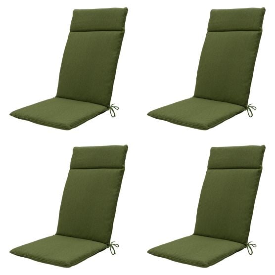 Madison Moss green canvas eco+ Tuinstoelkussen - Set van 4