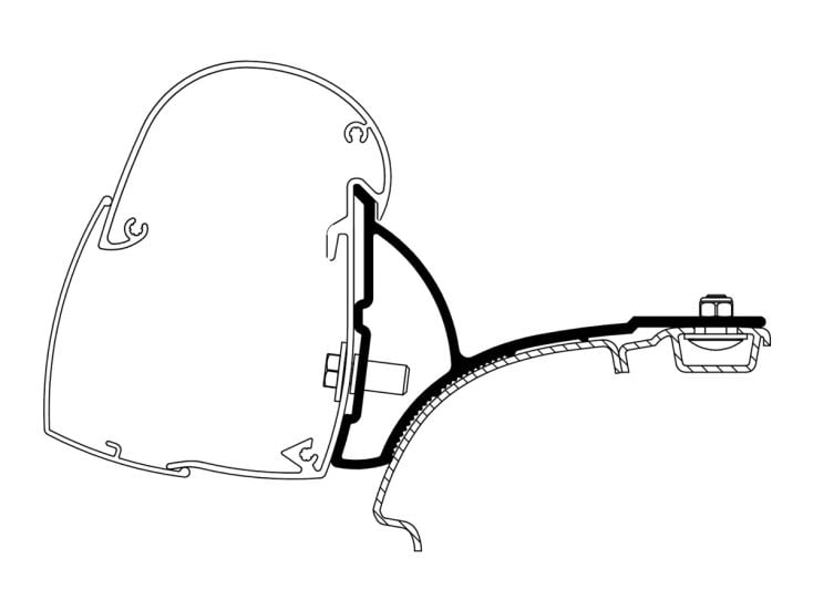 Tweedekans Thule adapter 5102 VW T5/T6 Multivan