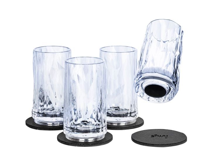 Silwy Shot magnetische kunststof glazen - set van 4
