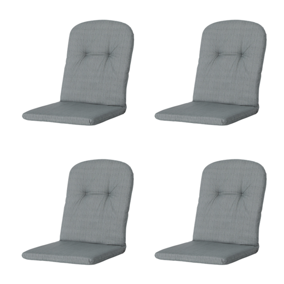 Madison Basic  Kuipstoelkussen - Set van 4