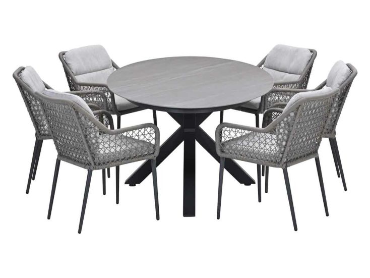 Garden Impressions Pemba Scot Napoli 7-delige tuinset - Sand