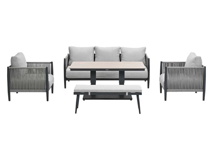 Garden Impressions Tavira Brugge 5-delige loungeset - grey
