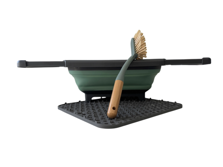 Hem opvouwbare afwas set met afdruipmat - Grey