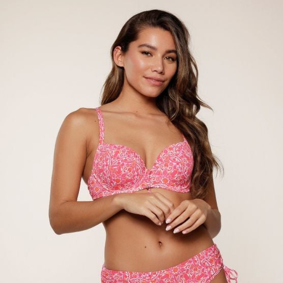 LingaDore 7708BT Hot Pink Paisley Voorgevormde Bikini top