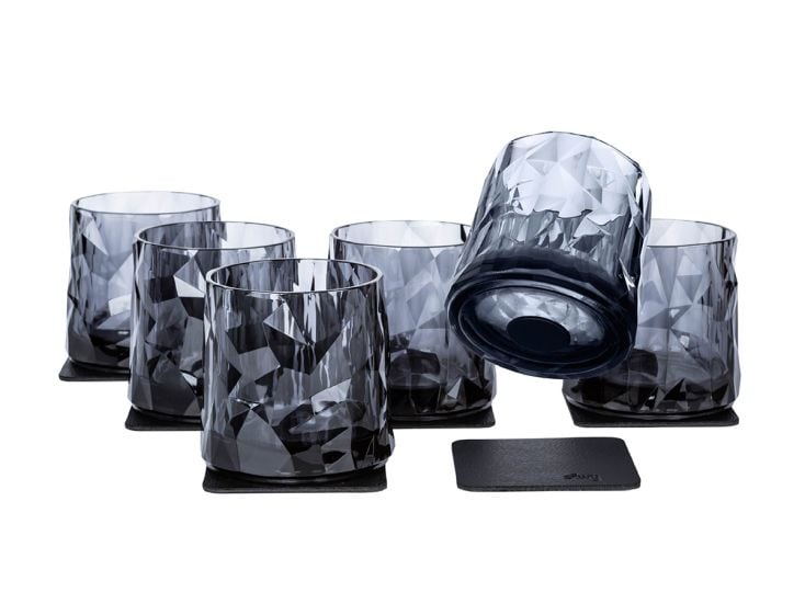 Silwy Tumbler Grey Magnetische kunststof glazen - set van 6
