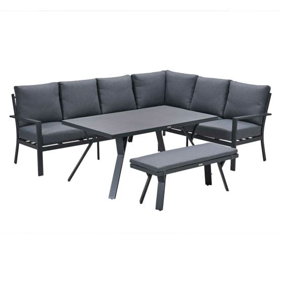 Garden Impressions Senja grey - 4-delig - R - loungediningset