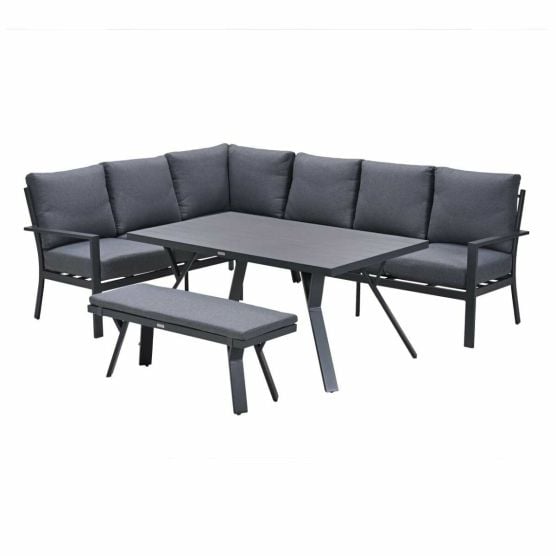 Garden Impressions Senja grey - 4-delig - L - loungediningset