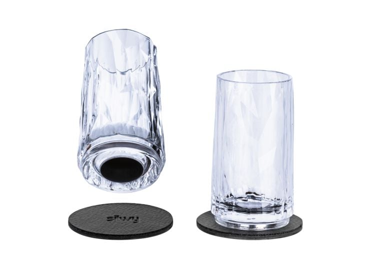 Silwy 2-delige set magnetische kunststof shotglaasjes
