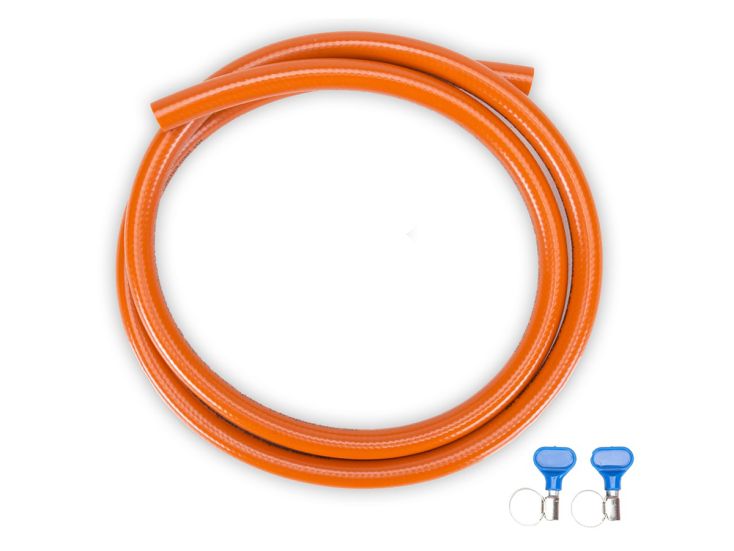 Gimeg 2 meter HD pvc gasslang met 2 slangklemmen
