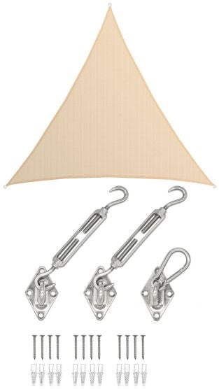 AMANKA 7 x 7 x 7 Luchtdoorlatend UV schaduwdoek - Beige