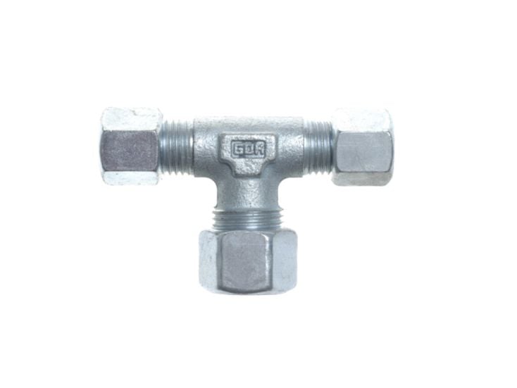 Gimeg staal T-stuk - 15 x 12 x 15 mm