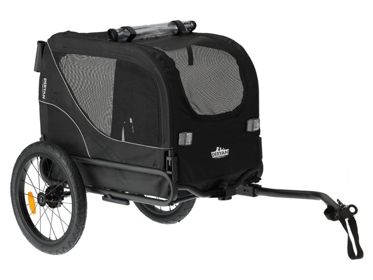 Deryan 2-in-1 opvouwbare hondenfietskar