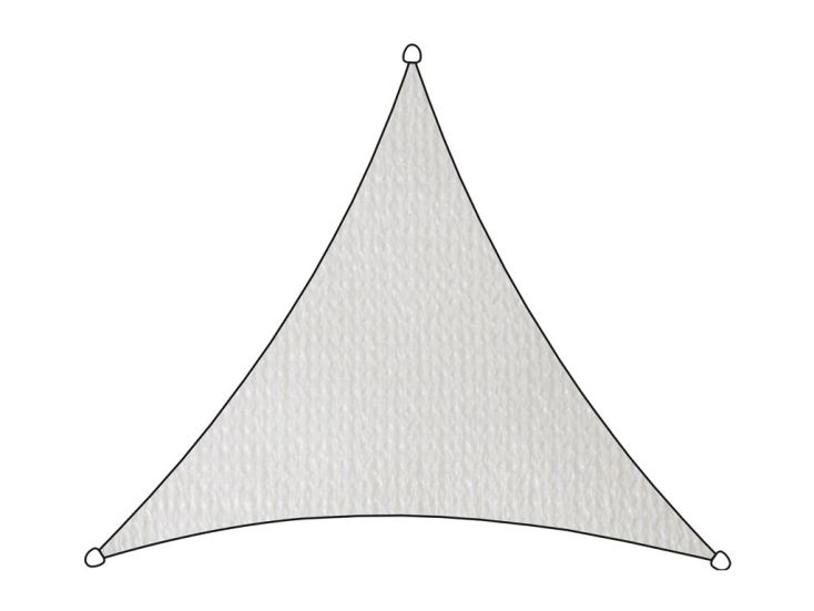 Livn Iseo driehoek HDPE 5 meter schaduwdoek - White