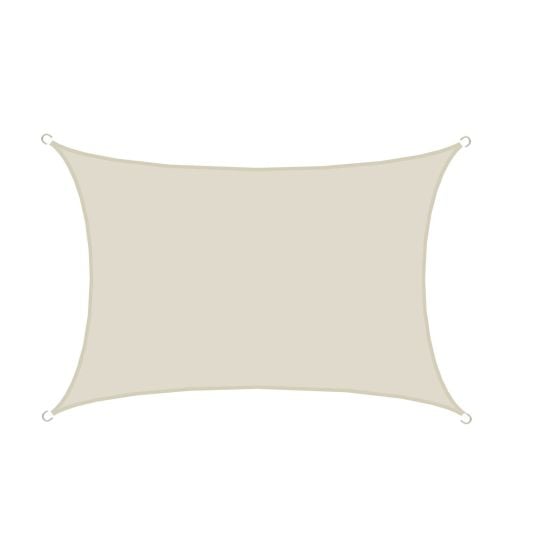 AMANKA 4 x 3 waterafstotende polyester schaduwdoek - Beige