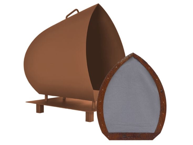 Magma Corten tuinhaard met vonkenvanger