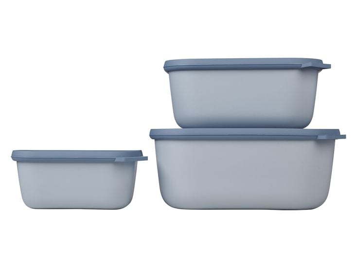 Mepal Cirqula 3-delig rechthoekige XL vershouddozen - Blue