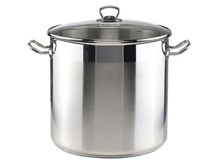 Hi RVS soeppan met glazen deksel - 20 Liter