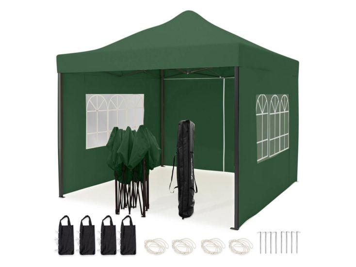 LifeGoods 3x3 m  Zijwanden voor partytent  - Dark Green