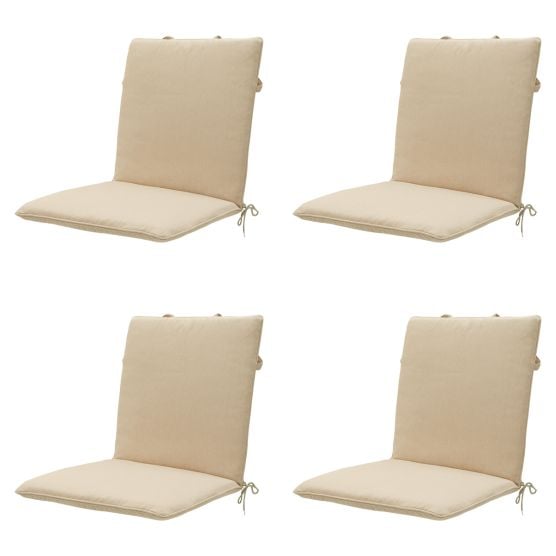 Madison Beige canvas eco+ Stapelstoelkussen - Set van 4