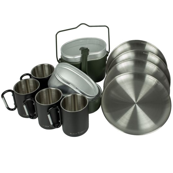 Black Snake 9-delig karbiner kookgerei campingservies