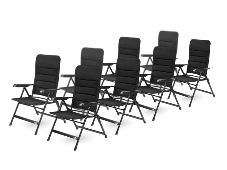 Bardi 7 standen Black luxe klapstoel - set van 8