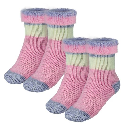 Black Snake Pink 2 Paar Kinderen Thermische Sokken