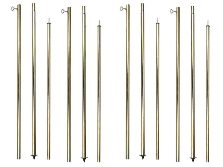 Camp Air 22 mm 170-250 cm stalen luifelstaanders - 4 stuks