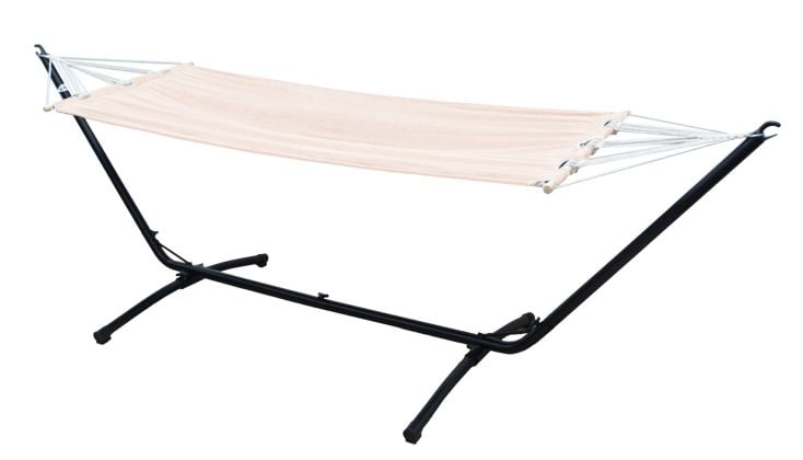 AMANKA 190 cm hangmat met frame - Beige