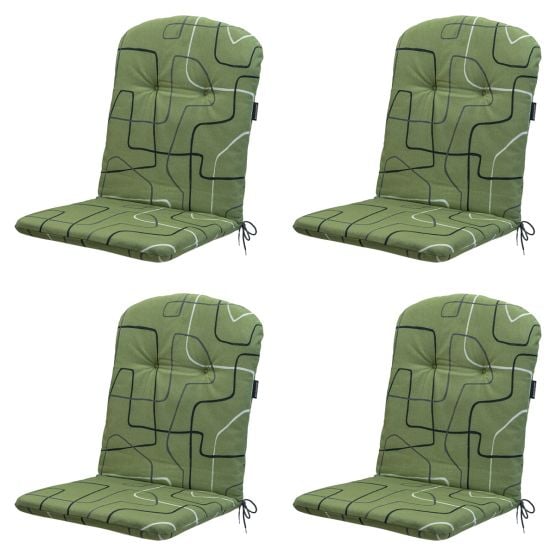 Madison Joah sage Kuipstoelkussen - Set van 4