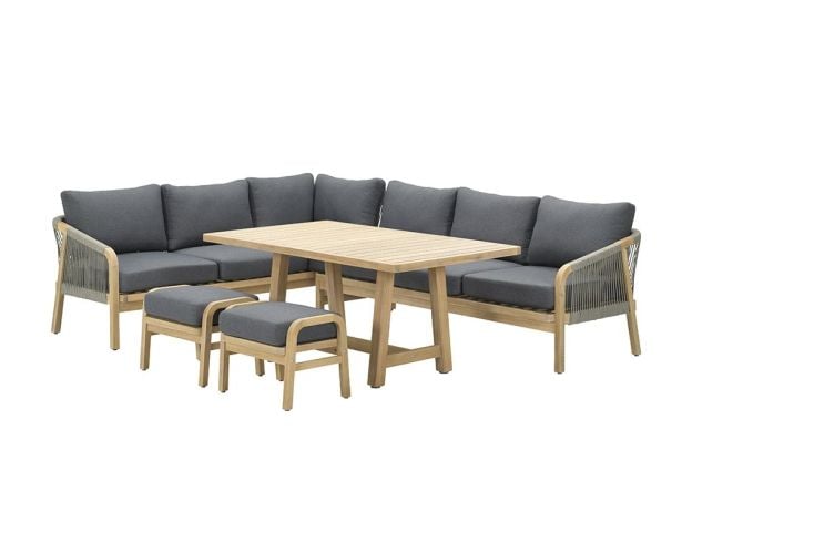 Santos lounge-diningset-5-dlg-links-acacia white wash-grijs