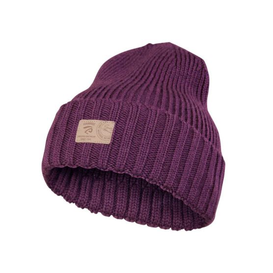 Ivanhoe Ipsum rib gebreide wollen muts - Purple