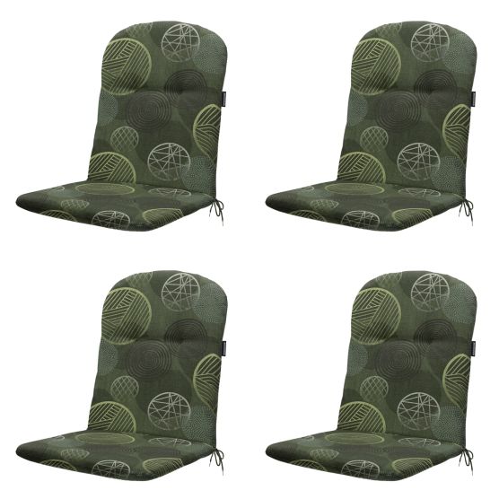 Madison Circle green Kuipstoelkussen - Set van 4