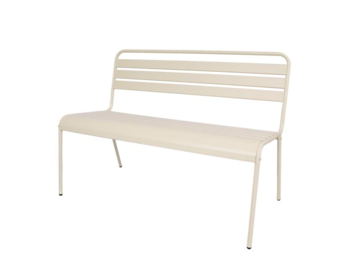 MaximaVida Max 120 cm ivoren metalen tuinbank