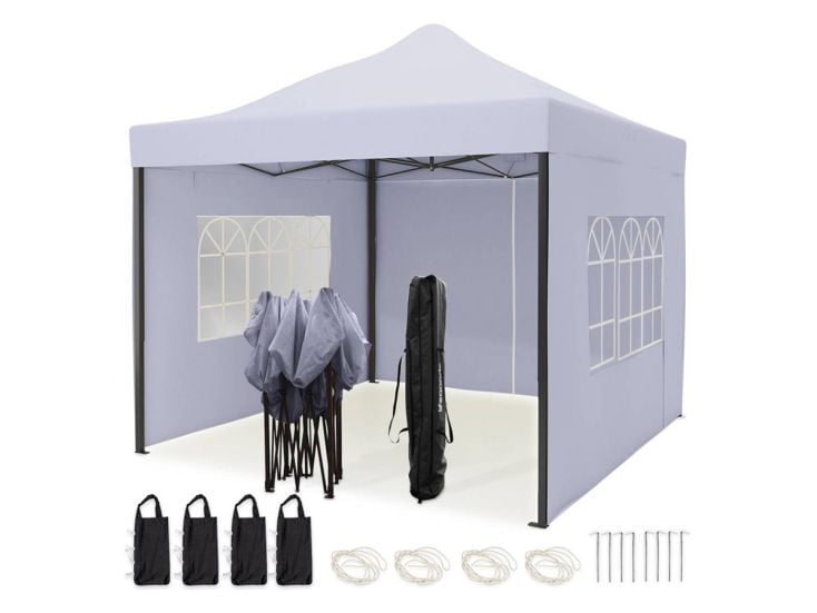 LifeGoods 3x3 m Zijwanden voor partytent - Dark Grey