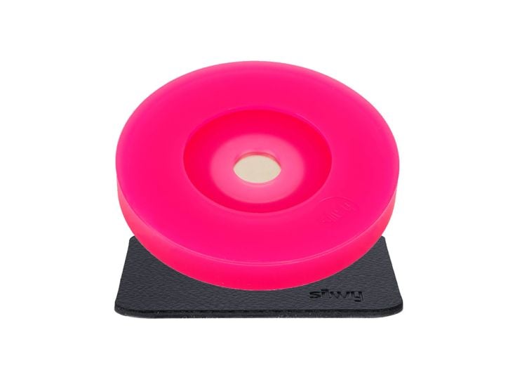 Silwy steelglas magnetische condoom met pad - Pink
