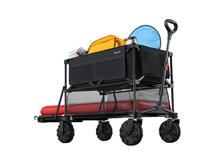 LifeGoods Dubbele 400L bolderkar - Black