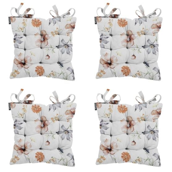Madison Florina natural Zitkussen - Set van 4