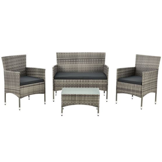 Fort Myers polyrotan grijze loungeset